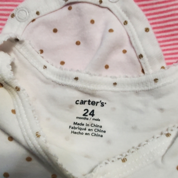 Baby Onesies Set with Polka Dots and Stripes - Picture 2 of 2